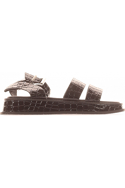Dámské Sandály Koženkové Černé Topshop Outlet Vel. 37