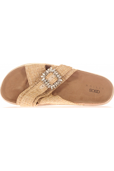 Asos Dámské Pantofle Hnědé Vel.  38