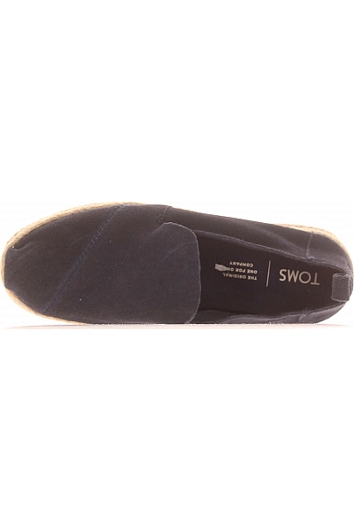 Dámské Boty Kožené Modré TOMS