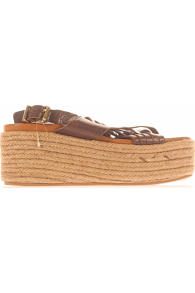 Dámské Espadrilky Kožené Hnědé Inuovo Vel. 39