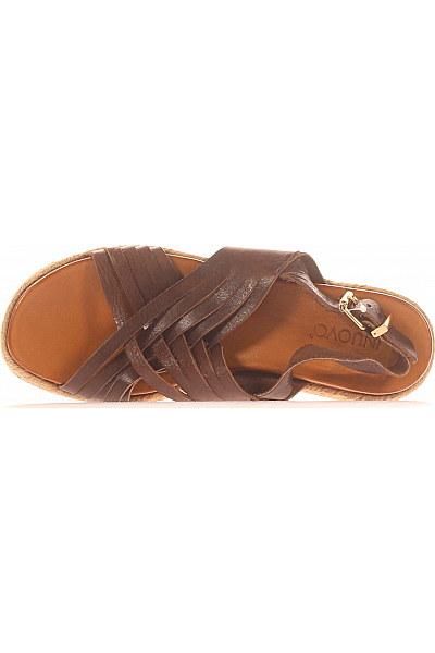 Dámské Espadrilky Kožené Hnědé Inuovo Vel. 39