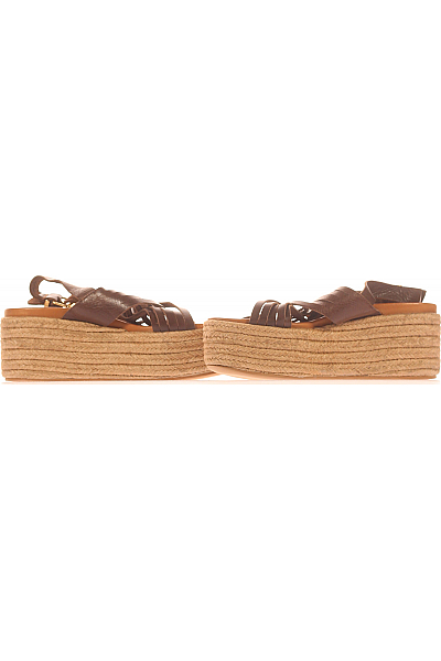 Dámské Espadrilky Kožené Hnědé Inuovo Vel. 39