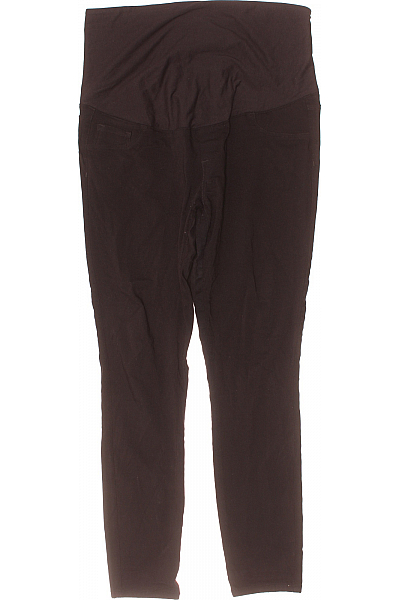Dámské Kalhoty Rovné Černé Mama Licious Second Hand Vel. XL