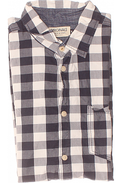 Vzorovaná Pánská Košile Modrá JACK & JONES Vel. M