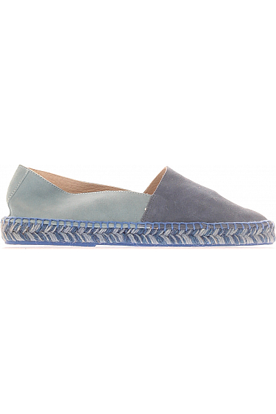Dámské Espadrilky Kožené Modré Outlet Vel. 40