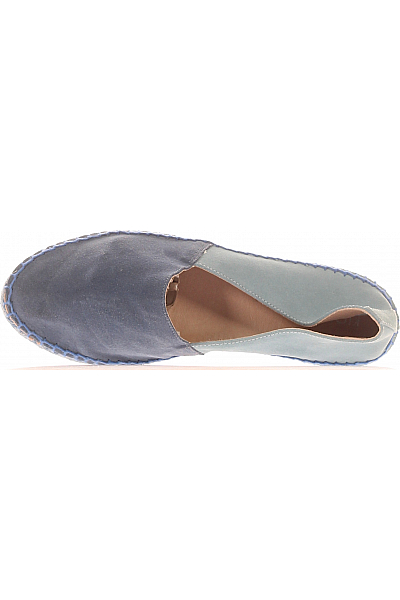 Dámské Espadrilky Kožené Modré Outlet Vel. 40