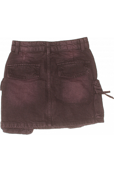 Džínová  Sukně Černá Bershka Vel. 34
