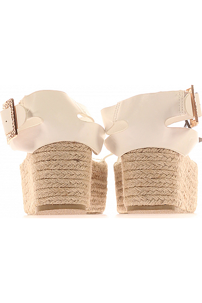 SOUTH BEACH Dámské Espadrilky Koženkové Bílé Vel.  37
