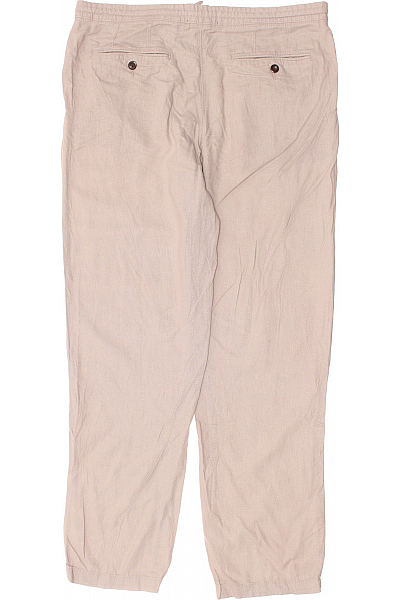 Pánské Chino Kalhoty Lněné Šedé Marks & Spencer Vel. 33