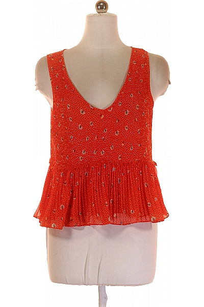 Dámské Tričko Červené ZARA Second Hand Vel.  M