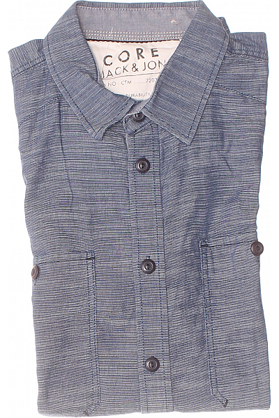Vzorovaná Pánská Košile Modrá JACK & JONES Vel. L