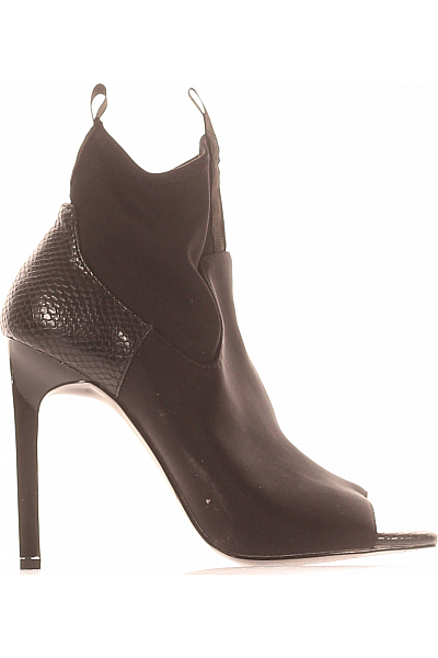 River Island Dámské Kotníkové Boty Koženkové Černé