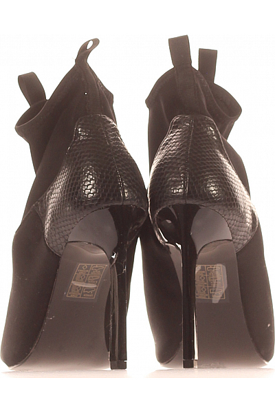 River Island Dámské Kotníkové Boty Koženkové Černé