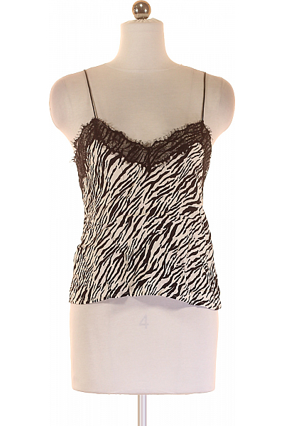 Dámské Tílko Černobílé Bershka Second Hand Vel.  M