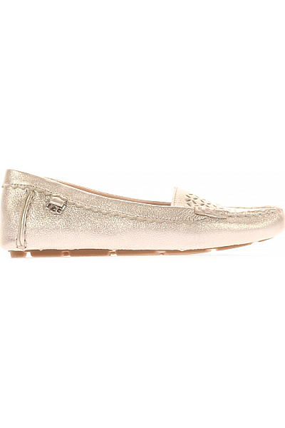 UGG Dámské Baleríny Kožené Stříbrné Outlet Vel.  36