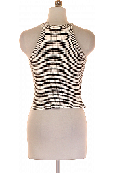 Dámské Tričko Černobílé ZARA Second hand Vel.  M