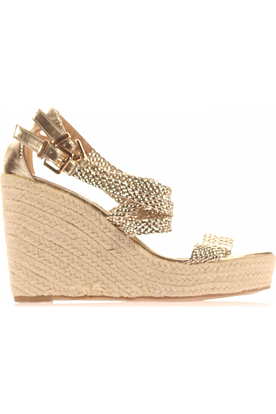 Dámské Espadrilky Koženkové Zlaté TATA Vel. 41