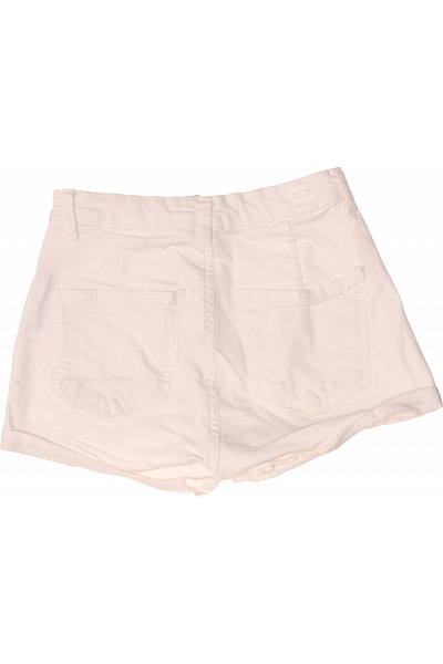 Džínové Dámské Kraťasy Bílé Bershka Second hand Vel.  38