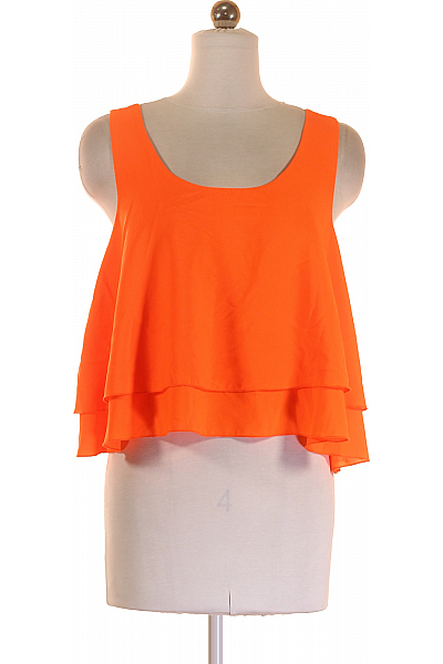 Dámské Tričko Oranžový PULL&BEAR Second Hand Vel. S