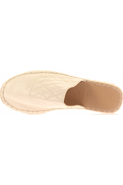 SOUTH BEACH Dámské Espadrilky Koženkové Bílé Vel.  38