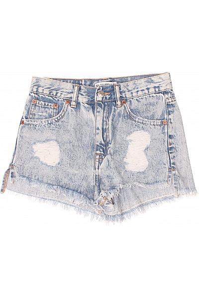 Dámské Kraťasy Modré PULL&BEAR Second Hand Vel. 32