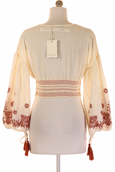 PULL&BEAR Dámské Top Bílý Vel.  XS