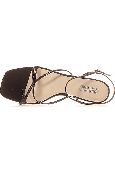 Shoes Dámské Sandály Koženkové Černé Outlet Vel. 41