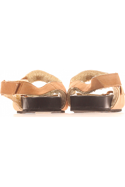 WHO WHAT WEAR Dámské Sandály Kožené Hnědé Vel.  40