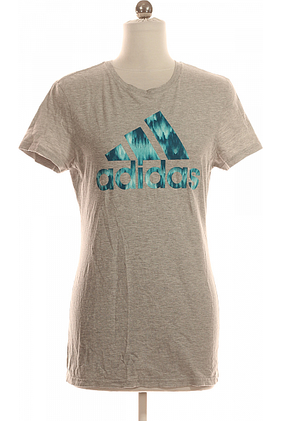 ADIDAS Sportovní Dámské Tričko Šedé Vel. S