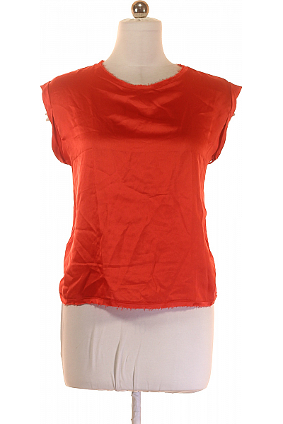 Jednoduché Dámské Tričko Červené MANGO Second Hand Vel. M