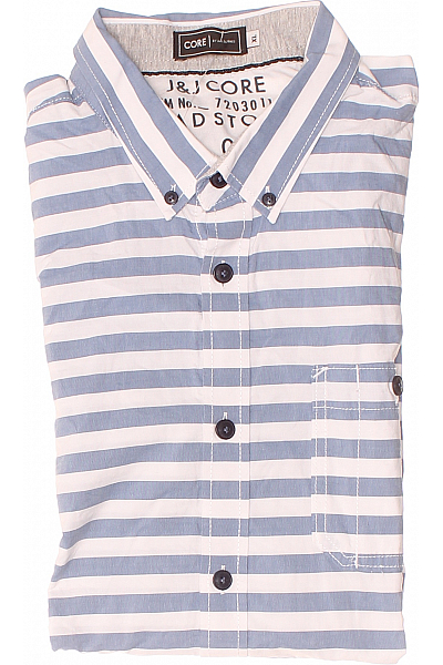 Vzorovaná Pánská Košile Modrá JACK & JONES Vel. XL