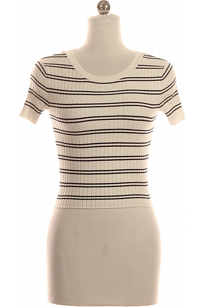 Bershka Dámské Top Černobílý Second Hand Vel. S