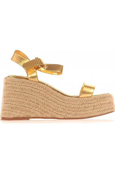 Topshop Dámské Espadrilky Koženkové Zlaté Outlet