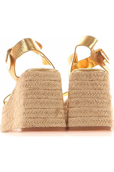 Topshop Dámské Espadrilky Koženkové Zlaté Outlet