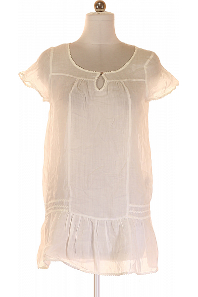 ZARA Dámské Tričko Bílé Second Hand Vel. M