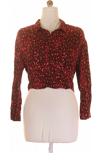 ZARA Dámské Top Vínový Second Hand Vel. M