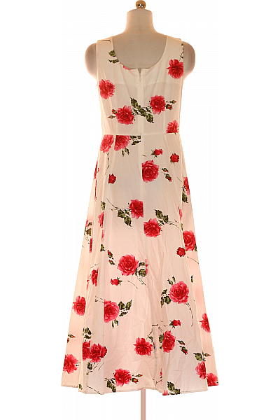  Šaty s Květinovým Potiskem Barevné LAURA ASHLEY Vel. 36
