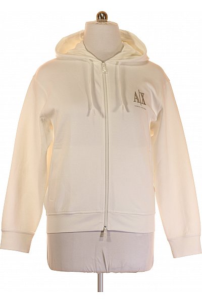 ARMANI Pánská Mikina Na Zip Bílá Outlet Vel. M