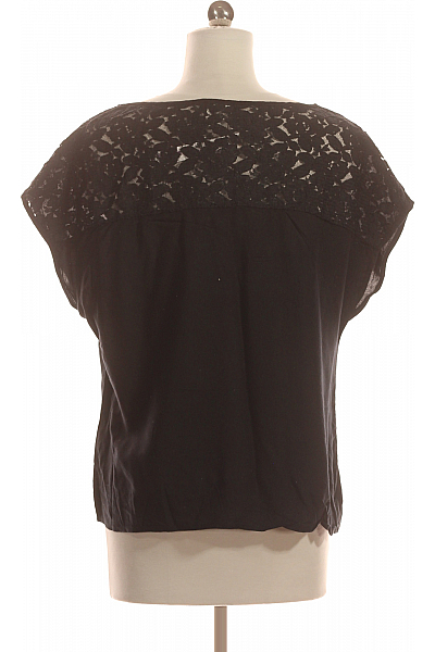 Jednoduché Dámské Tričko Černé VERO MODA Second hand Vel. M