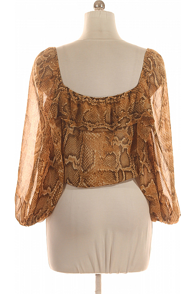 ZARA Dámské Top Hnědý Second hand Vel. M