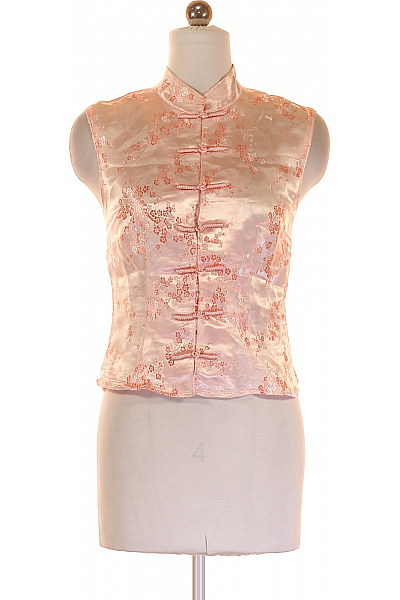 Kratká Dámská Vesta Růžová Alba Moda Second Hand Vel. 36