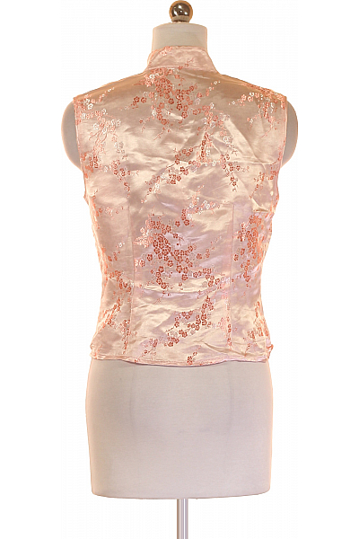Kratká Dámská Vesta Růžová Alba Moda Second hand Vel. 36