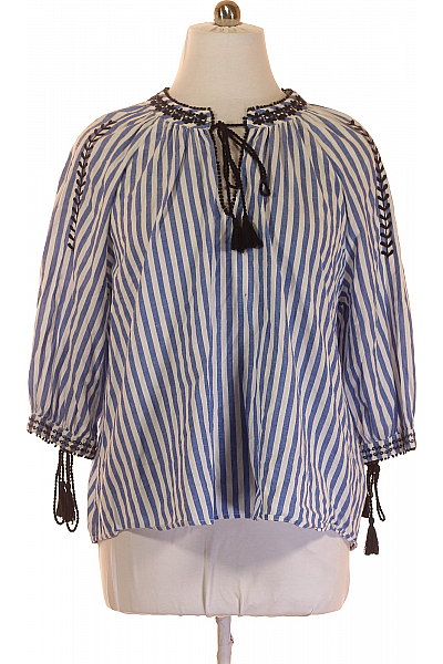 Dámské Tričko Modré ZARA Second Hand Vel. XL