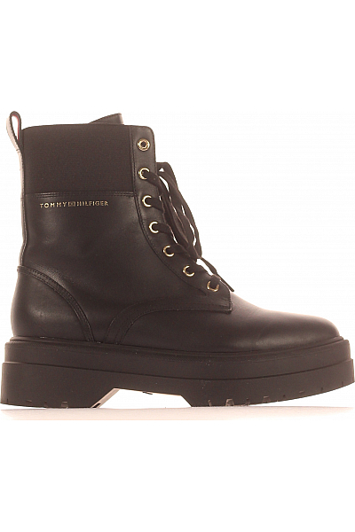 TOMMY HILFIGER Dámské Boty Kožené Černé Vel.  39