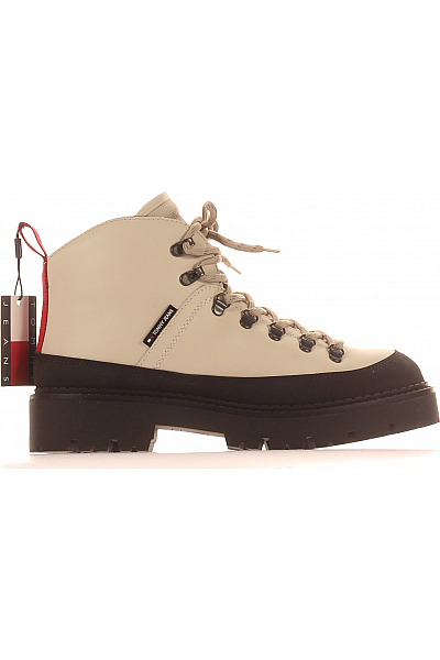 Pánské Kotníkové Boty Kožené Béžové TOMMY HILFIGER Vel.  43