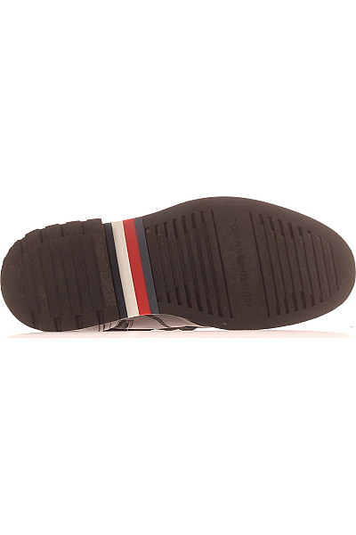 Pánské Kotníkové Boty Kožené Černé TOMMY HILFIGER Vel.  43