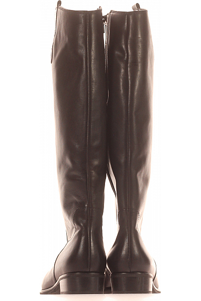 GABOR Dámské Kozačky Kožené Černé