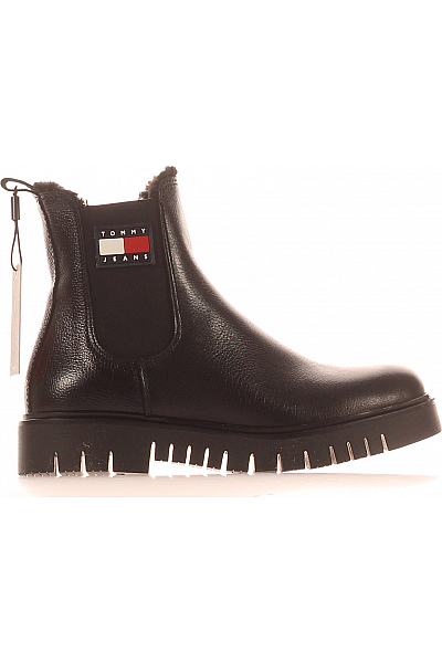 TOMMY HILFIGER Dámské Boty Kožené Černé Vel.  36