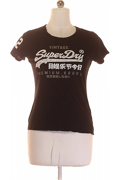 Dámské Tričko Černobílé SUPERDRY Vel. L