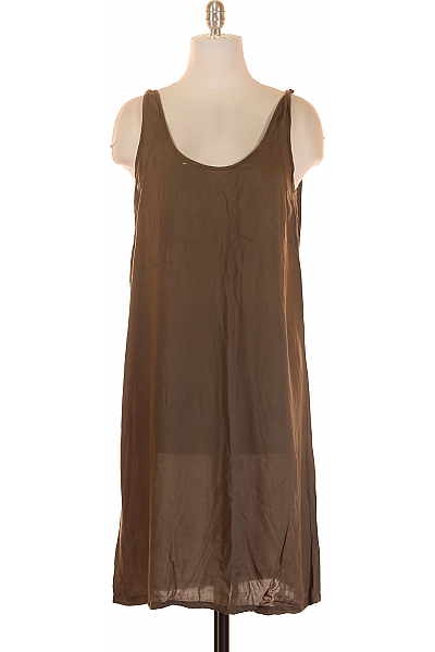 PULZ JEANS  Šaty S Ramínky Khaki Vel. S
